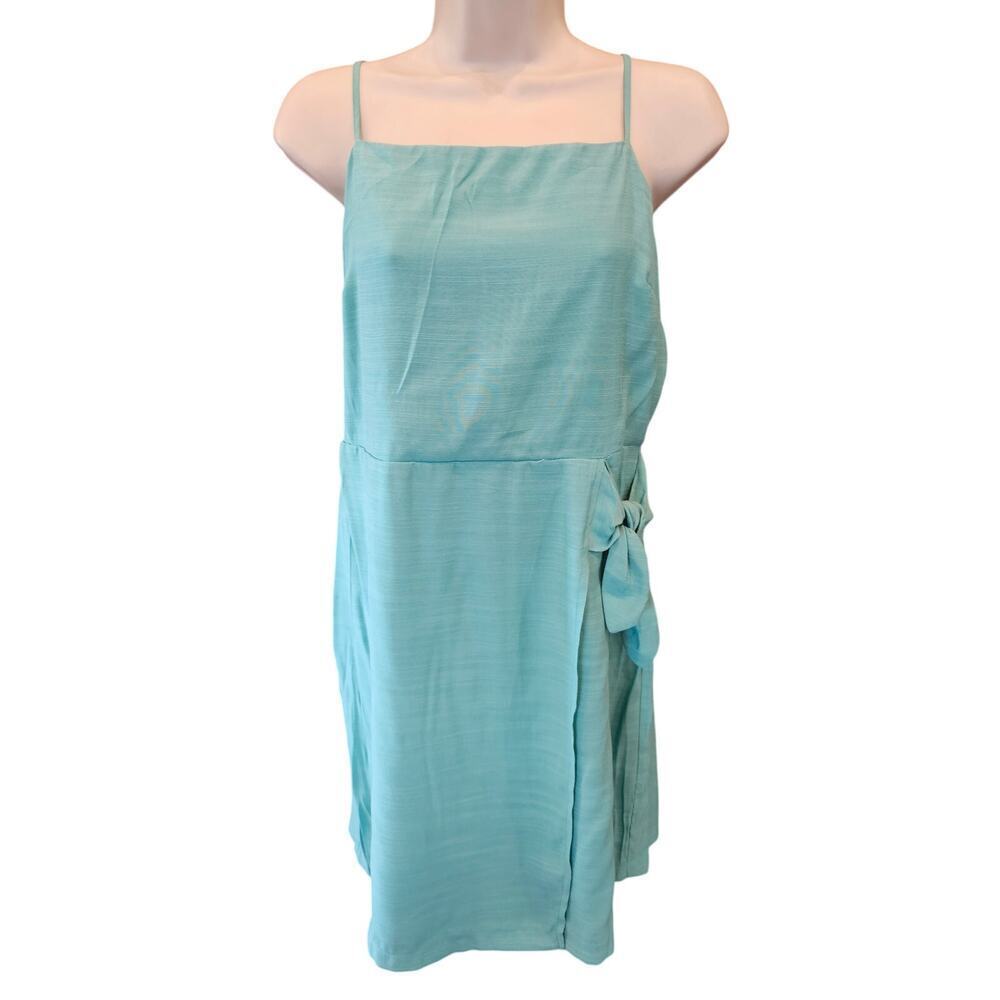 NWT Nine West Side Tie Mini Dress In Reef blue M sundress beach cute flirty new
